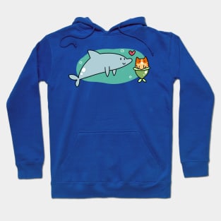 Dolphin and MerCat Love Hoodie